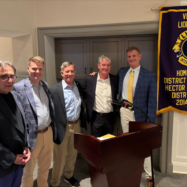 Congratulations to the newest members of the Verona Lions Club who were installed at the 74th anniversary of the club at Glen Ridge county club. Welcome new members Rob Caruso, Al Rawding and Billy Cambreleng. Inducting the new members were Ron Gelfuso, President and Jim Day, Sponsor.
